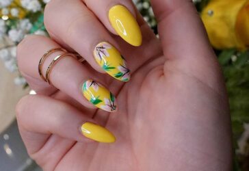 Paznokcie Z żółtymi Kwiatami Paznokci