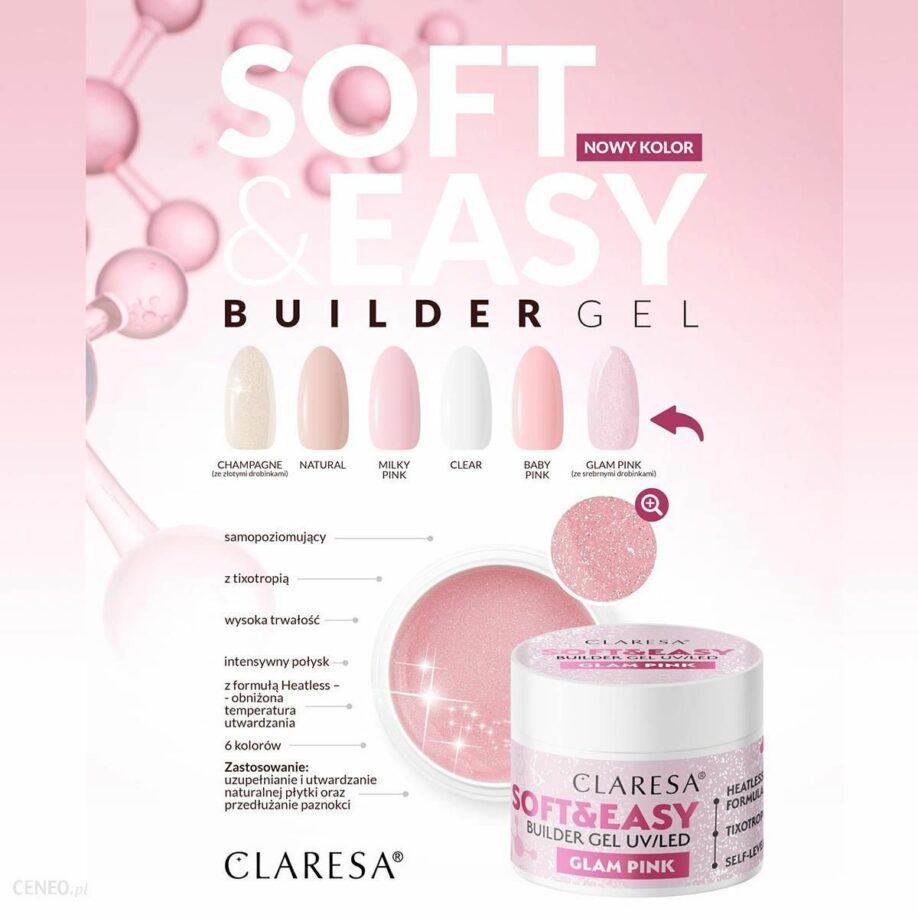 Claresa żel Budujący Soft&easy Paznokci